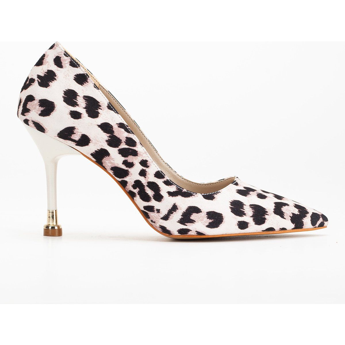 Spitze Stiletto-Pumps mit Leopardenmuster