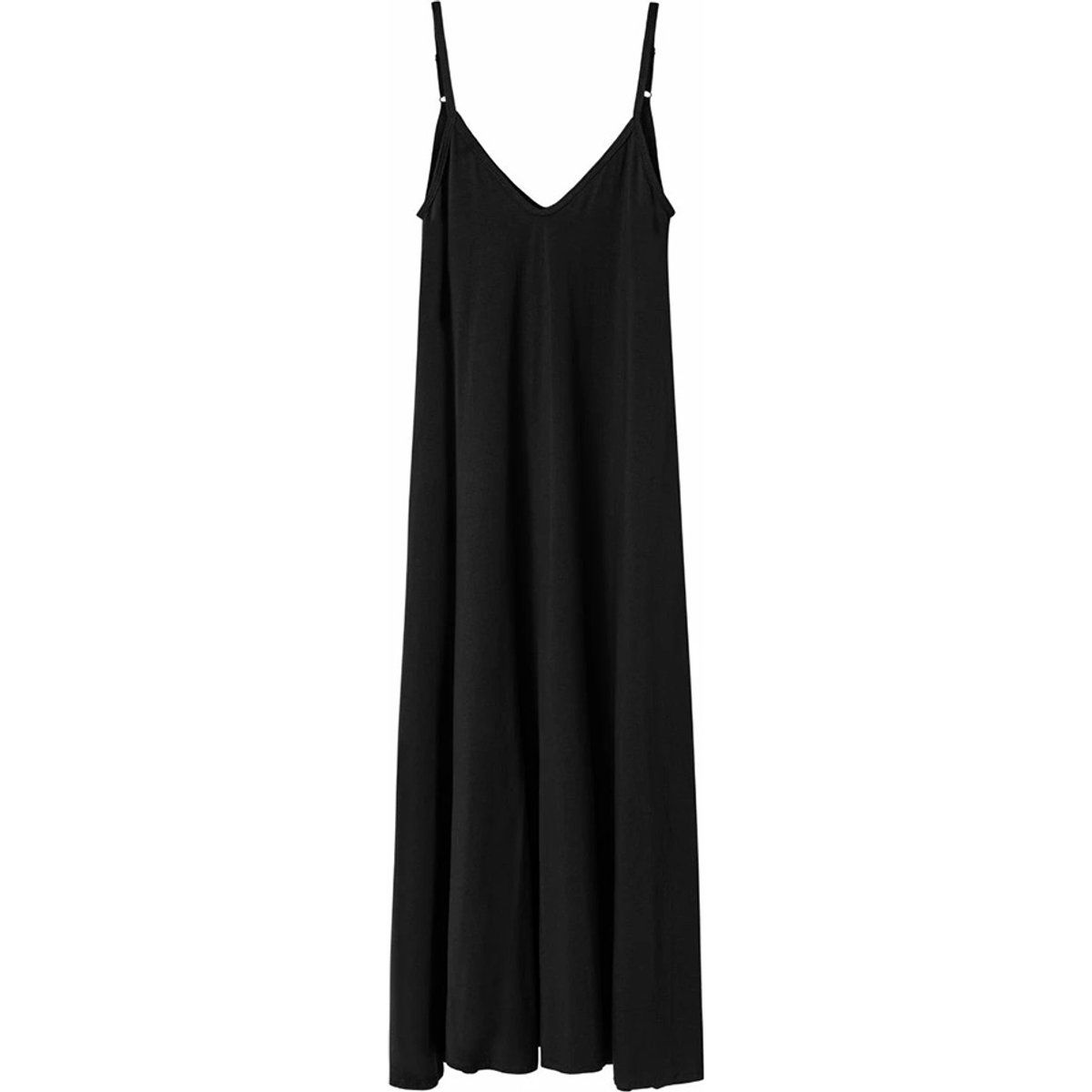 Minimalistisches Maxi-Trägerkleid mit V-Ausschnitt