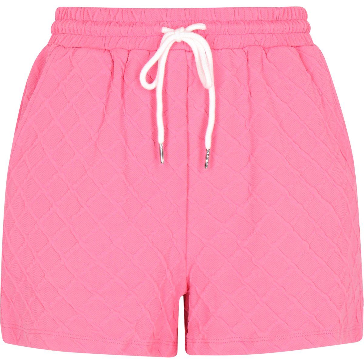 Strukturierte Jersey-Shorts mit Kordelzug