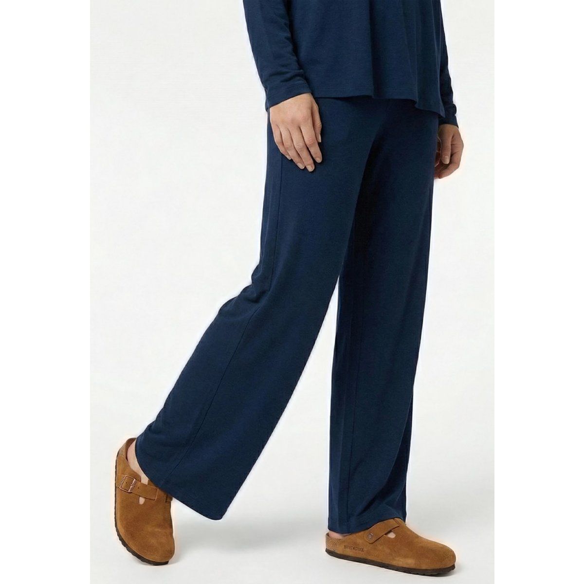 Weit geschnittene fließende Viskosehose