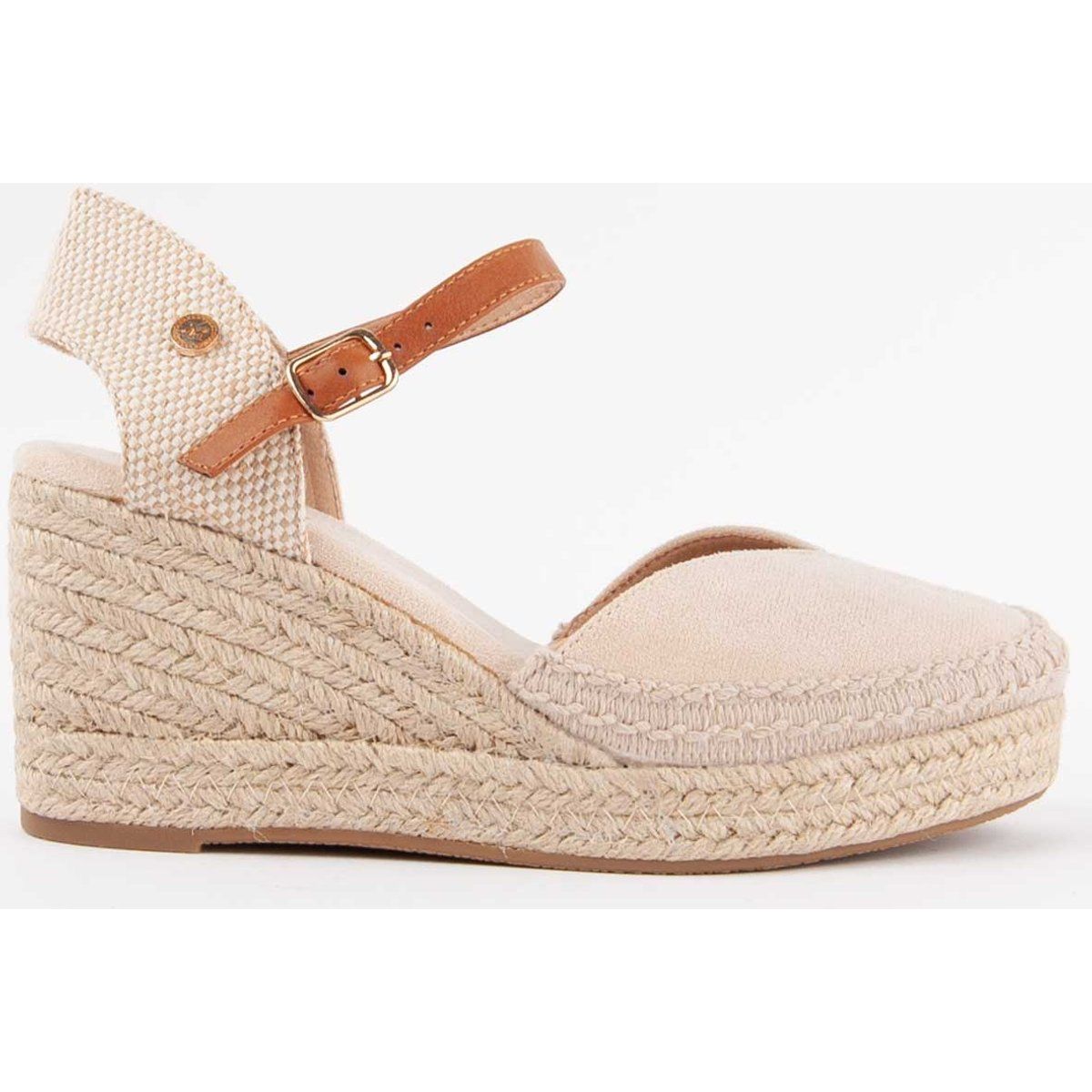 Geschlossene Canvas Keil-Espadrilles