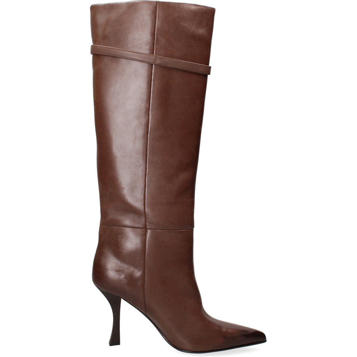 Spitze Stiletto-Lederstiefel
