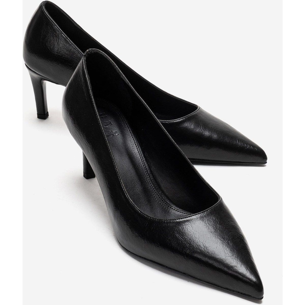 Spitze Stiletto-Pumps aus Leder