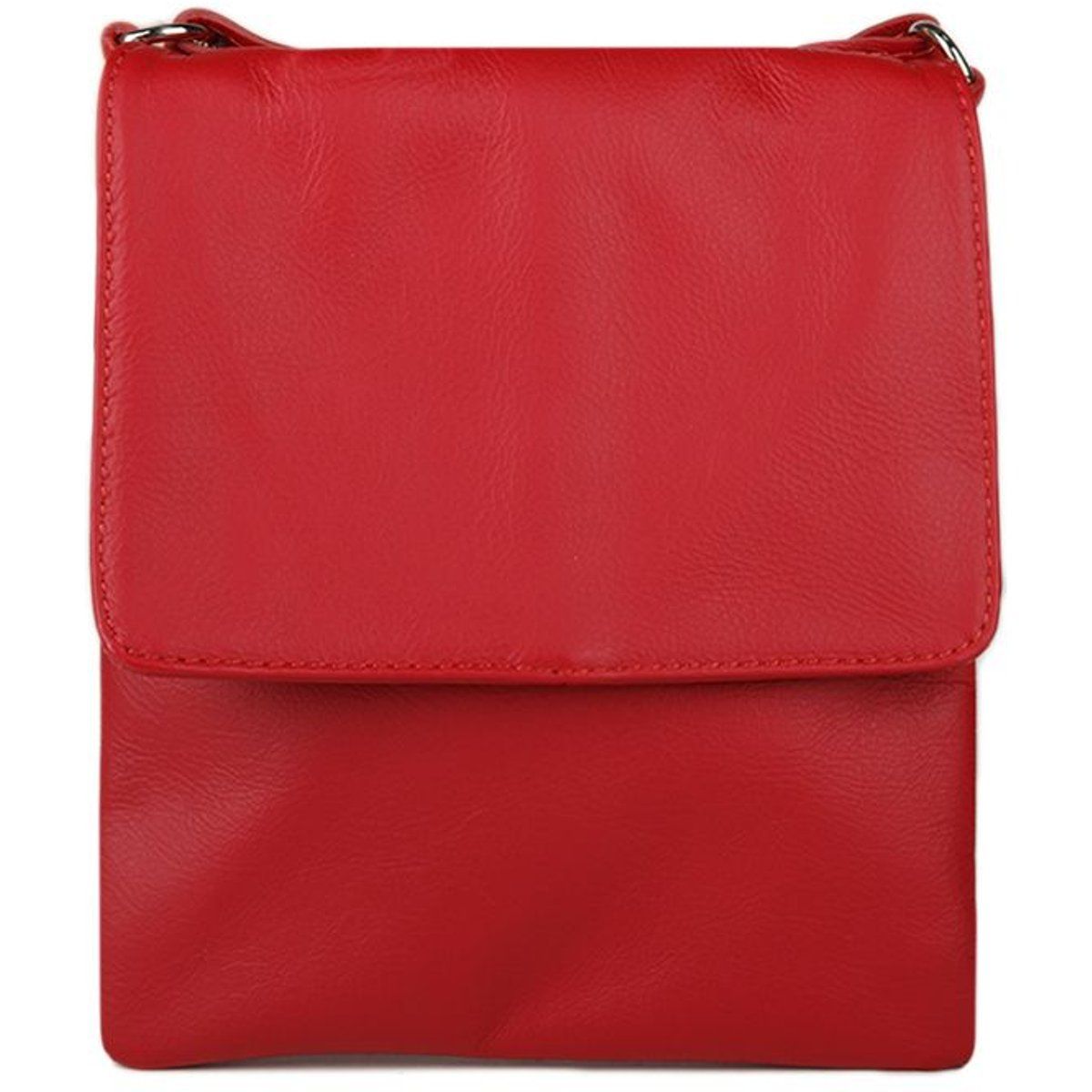 Umhängetasche aus Leder mit Taschenklappe