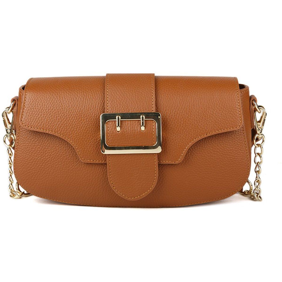 Elegante Leder-Umhängetasche mit Schnalle
