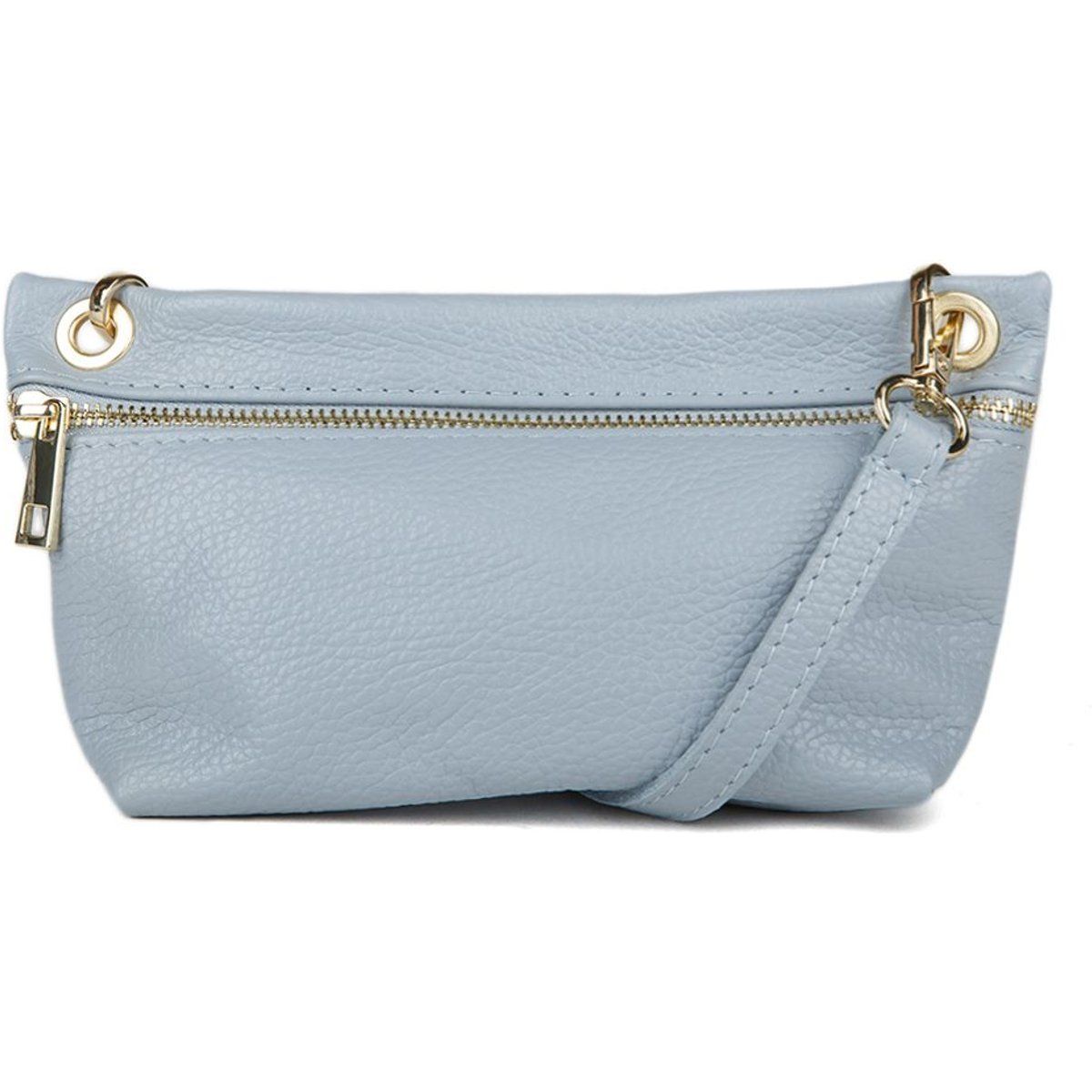 Crossbody-Tasche aus genarbtem Leder