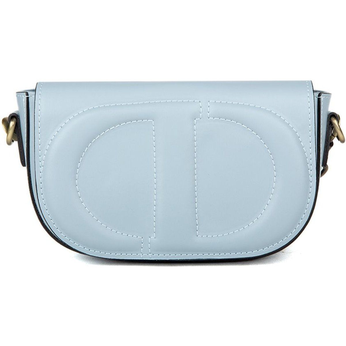 Satteltasche aus Leder mit Monogrammprägung