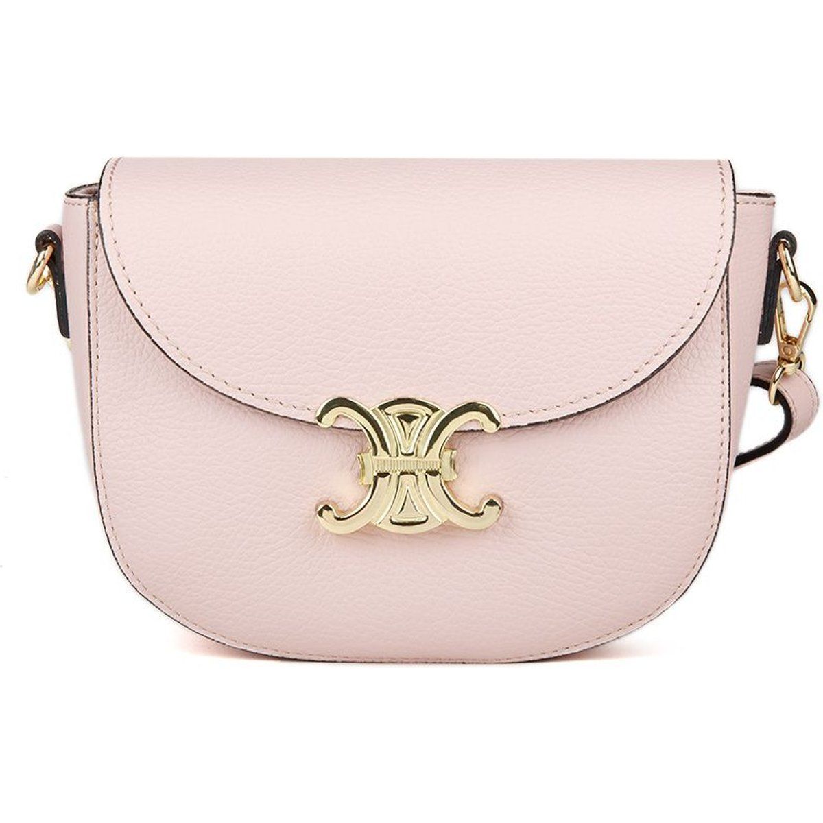 Elegante Satteltasche aus Narbenleder
