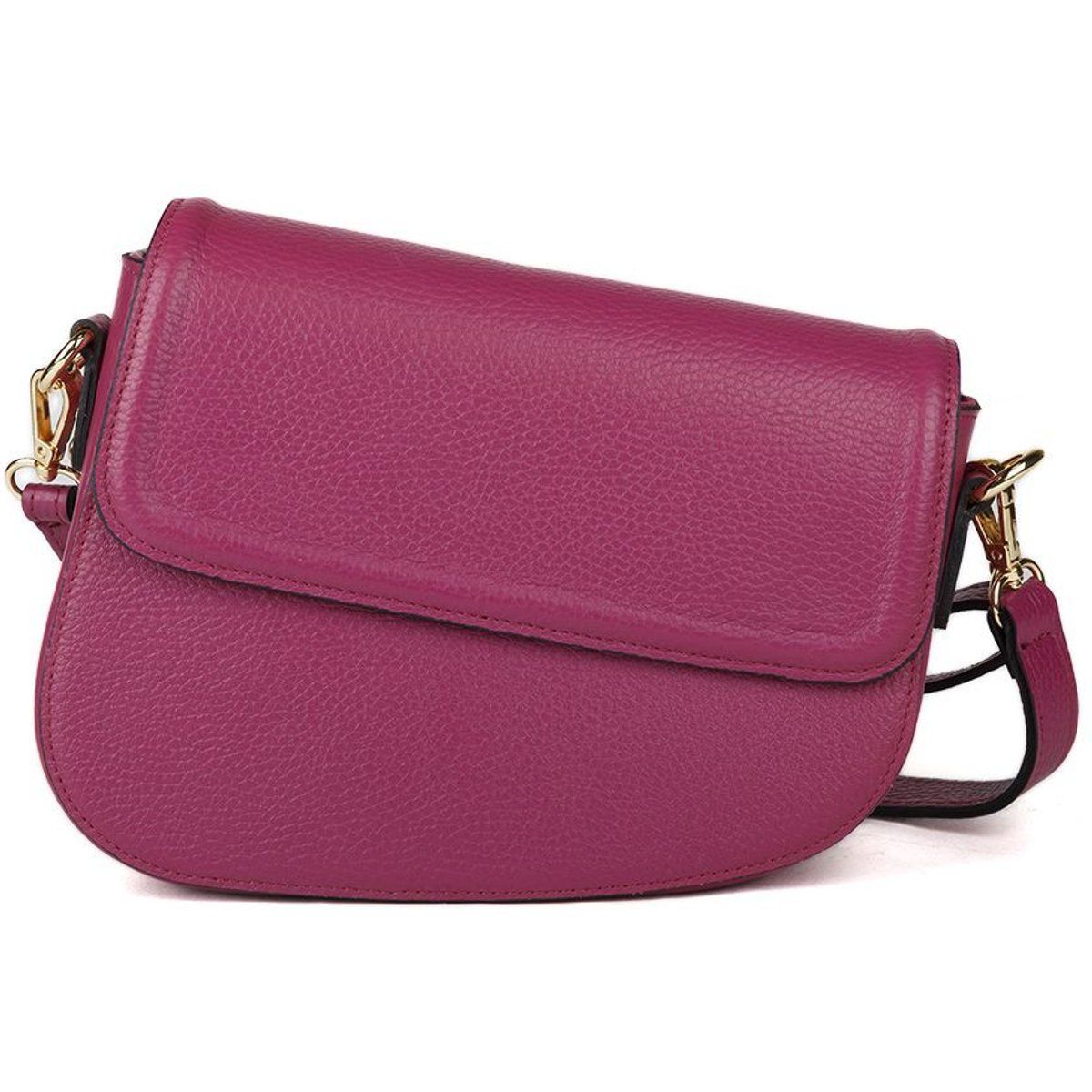 Schultertasche mit asymmetrischem Überschlag