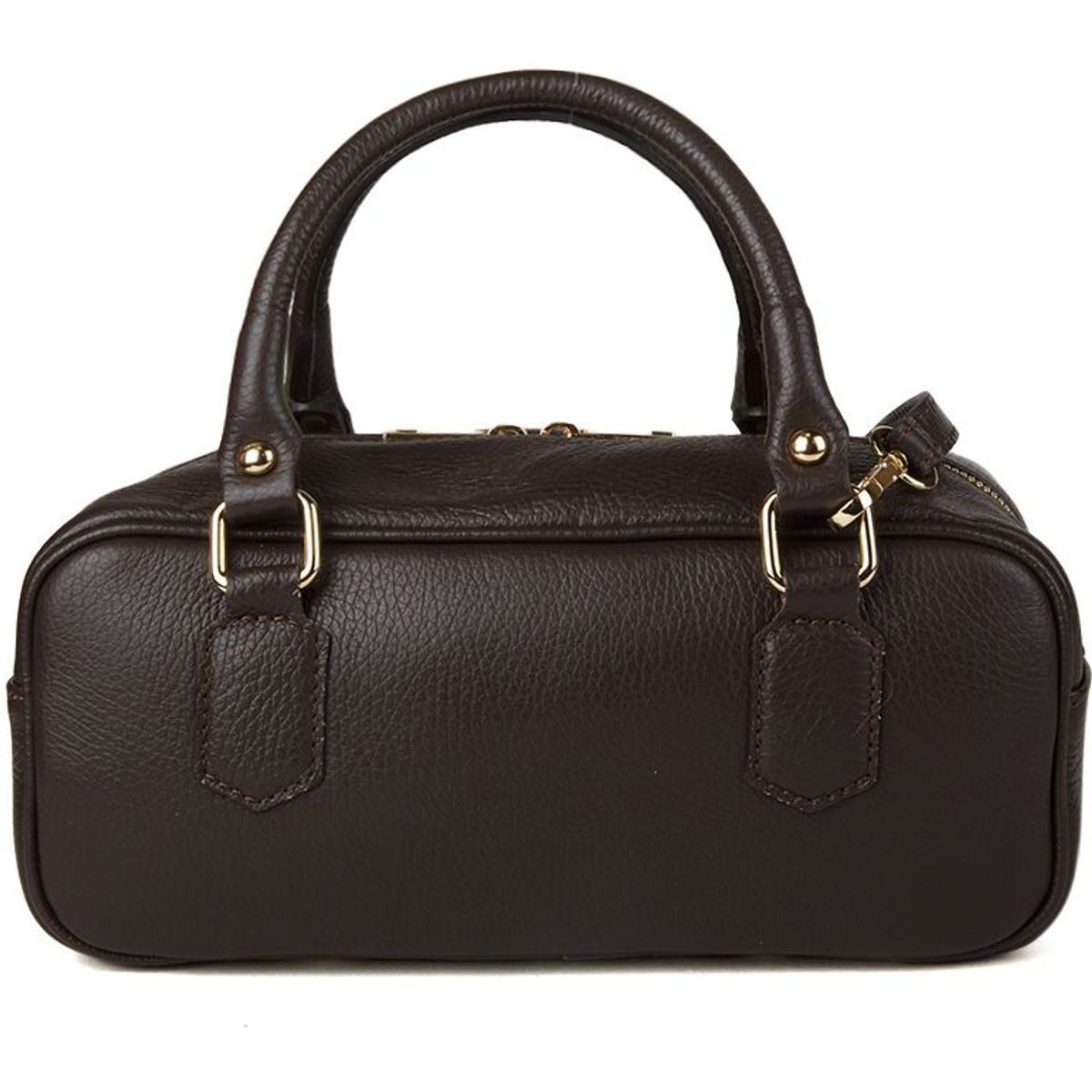 Elegante Boston-Tasche aus genarbtem Leder