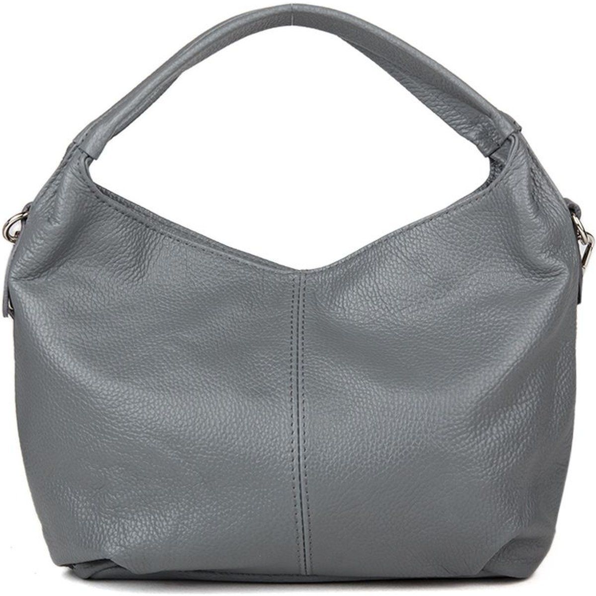 Klassische Hobo-Tasche aus genarbtem Leder