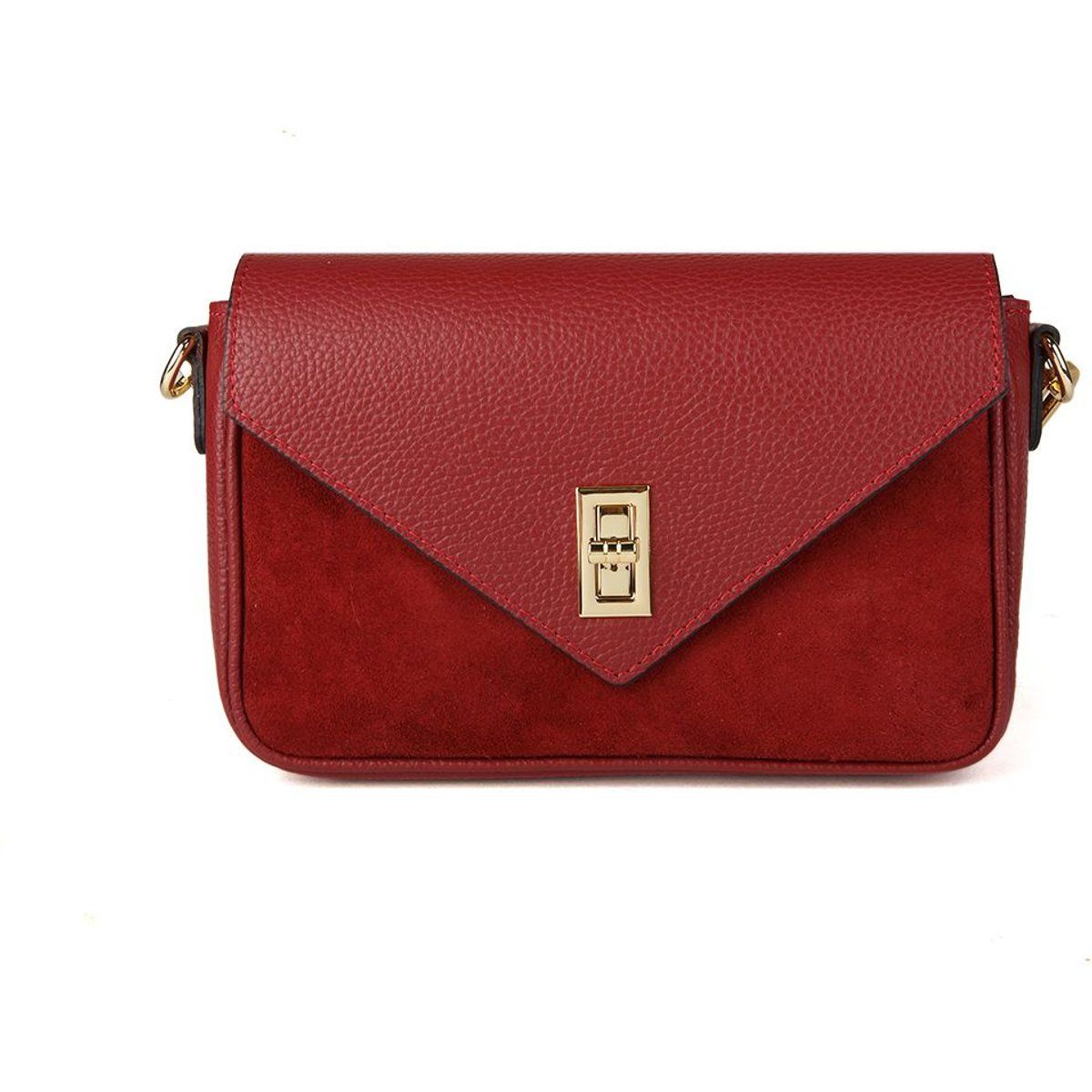 Elegante Leder- und Wildledertasche