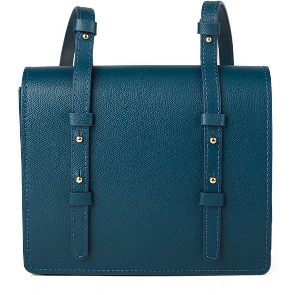 Elegante Strukturierte Leder-Tasche mit Klappe