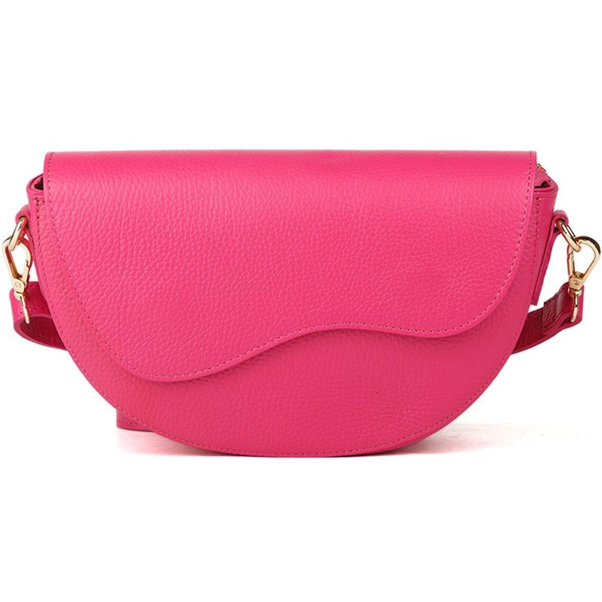 Elegante Halbmond-Schultertasche aus Leder