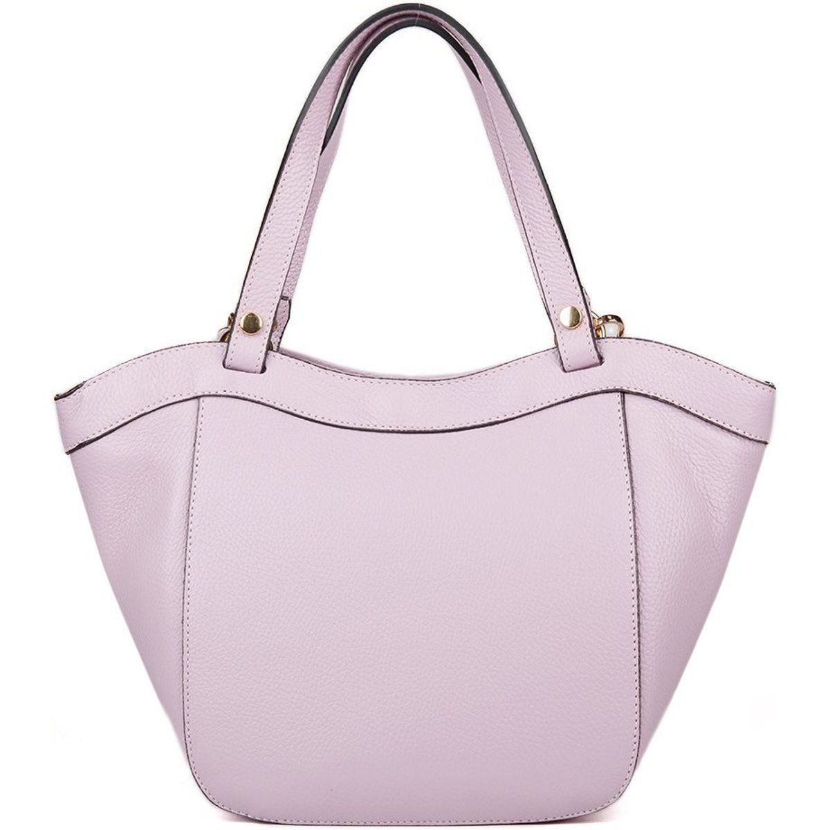 Elegante geschwungene genarbte Henkeltasche