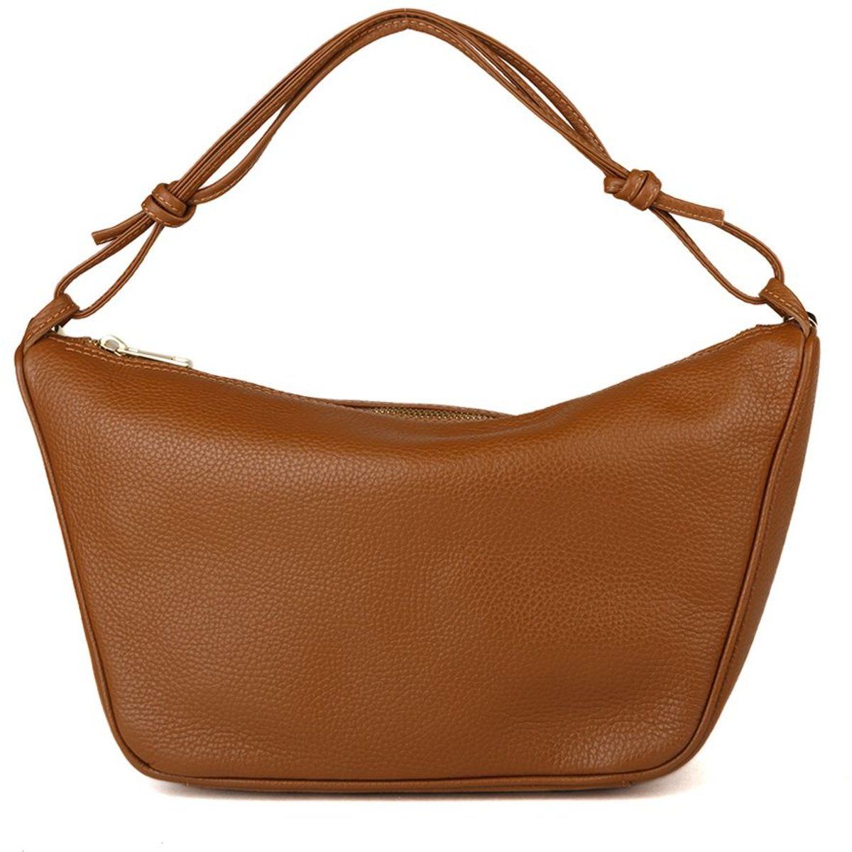 Minimalistische Lederschultertasche mit Knoten
