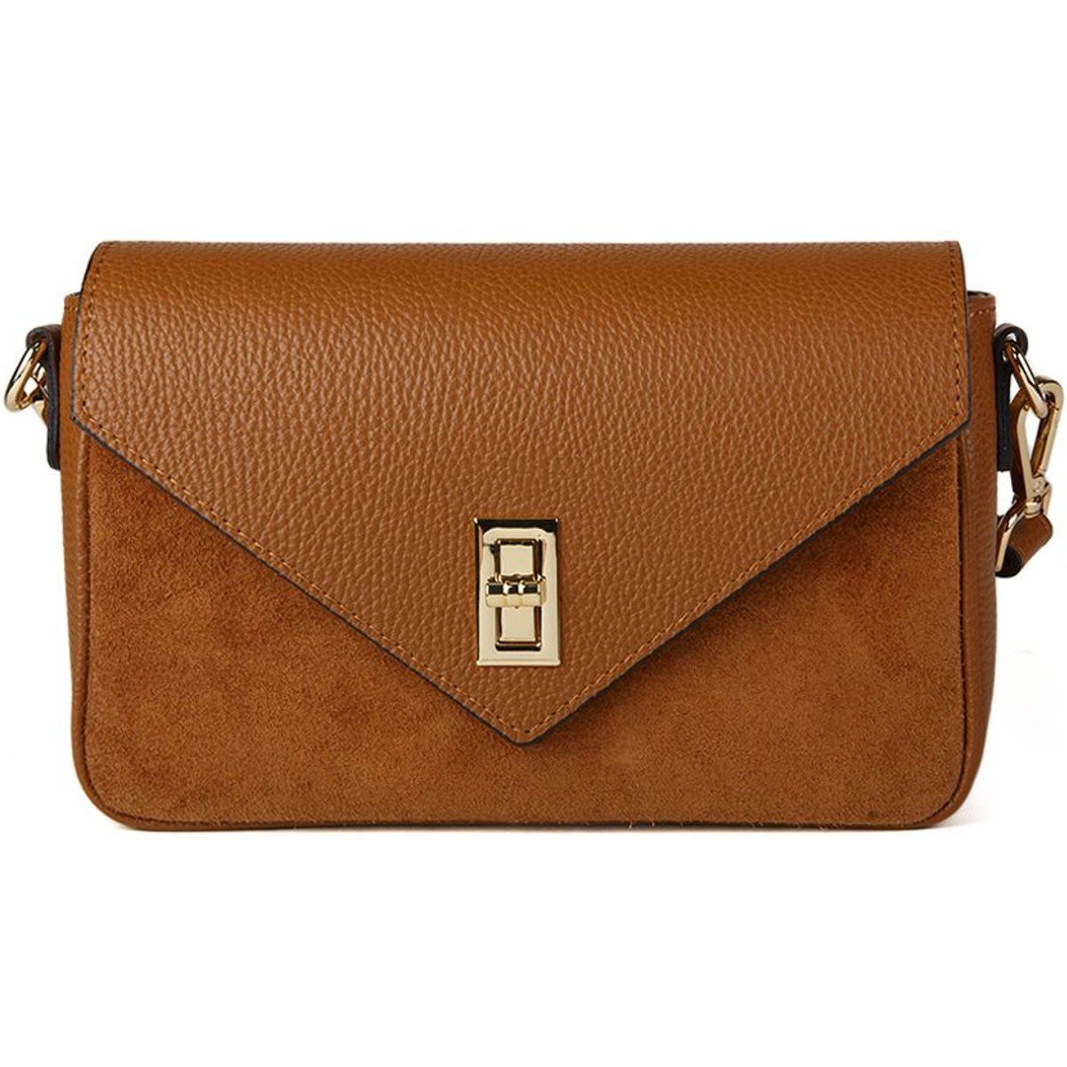 Elegante Tasche aus Wildleder und Leder