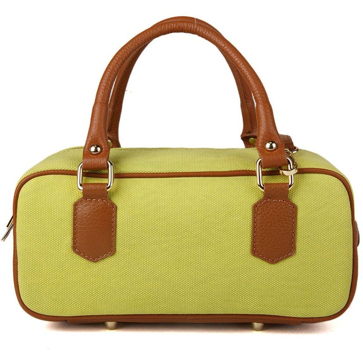 Strukturierte Leder-Bowlingtasche