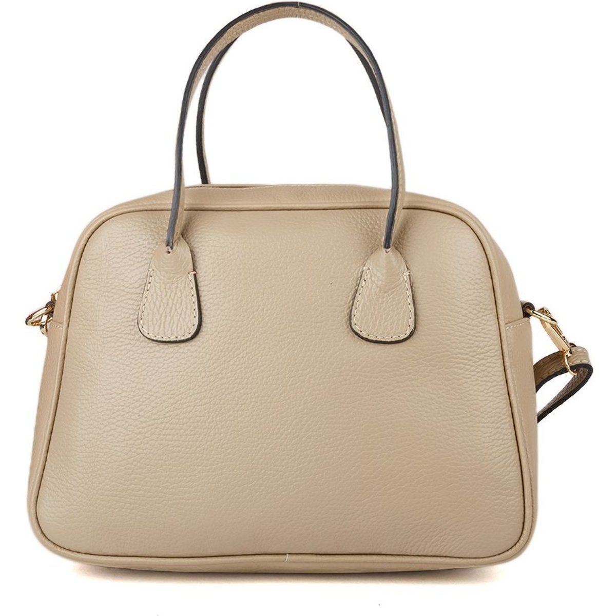 Elegante Henkeltasche aus genarbtem Leder