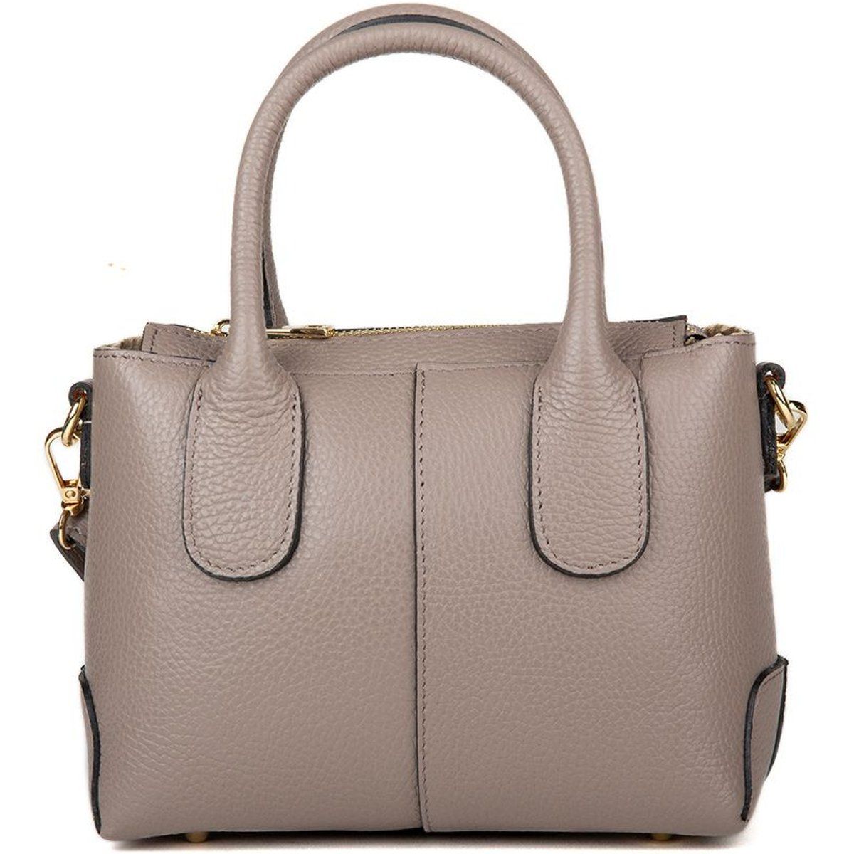 Elegante Henkeltasche aus genarbtem Leder