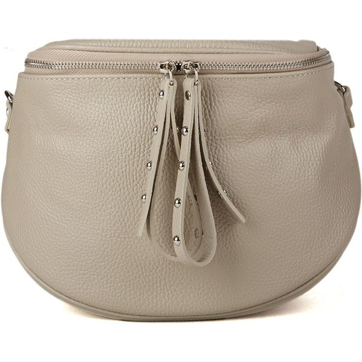 Satteltasche aus genarbtem Leder
