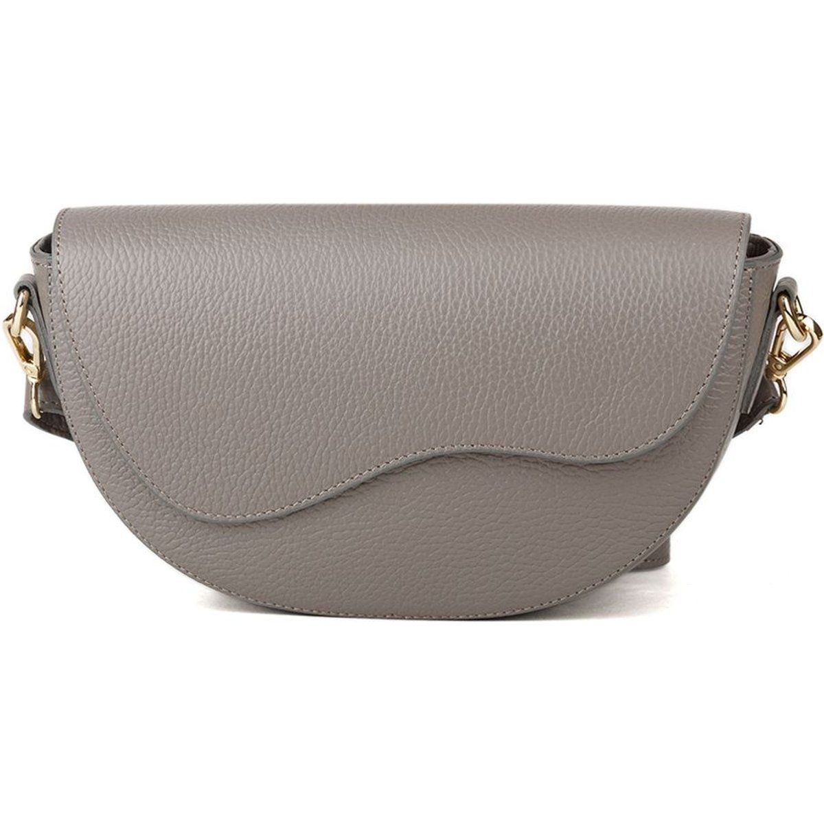 Strukturierte Crossbody-Tasche in Halbmondform