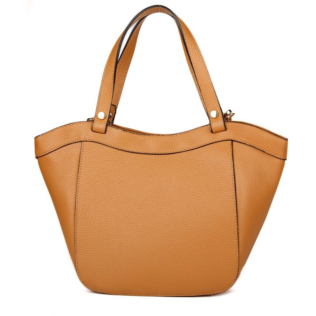 Elegante Tragetasche aus genarbtem Leder