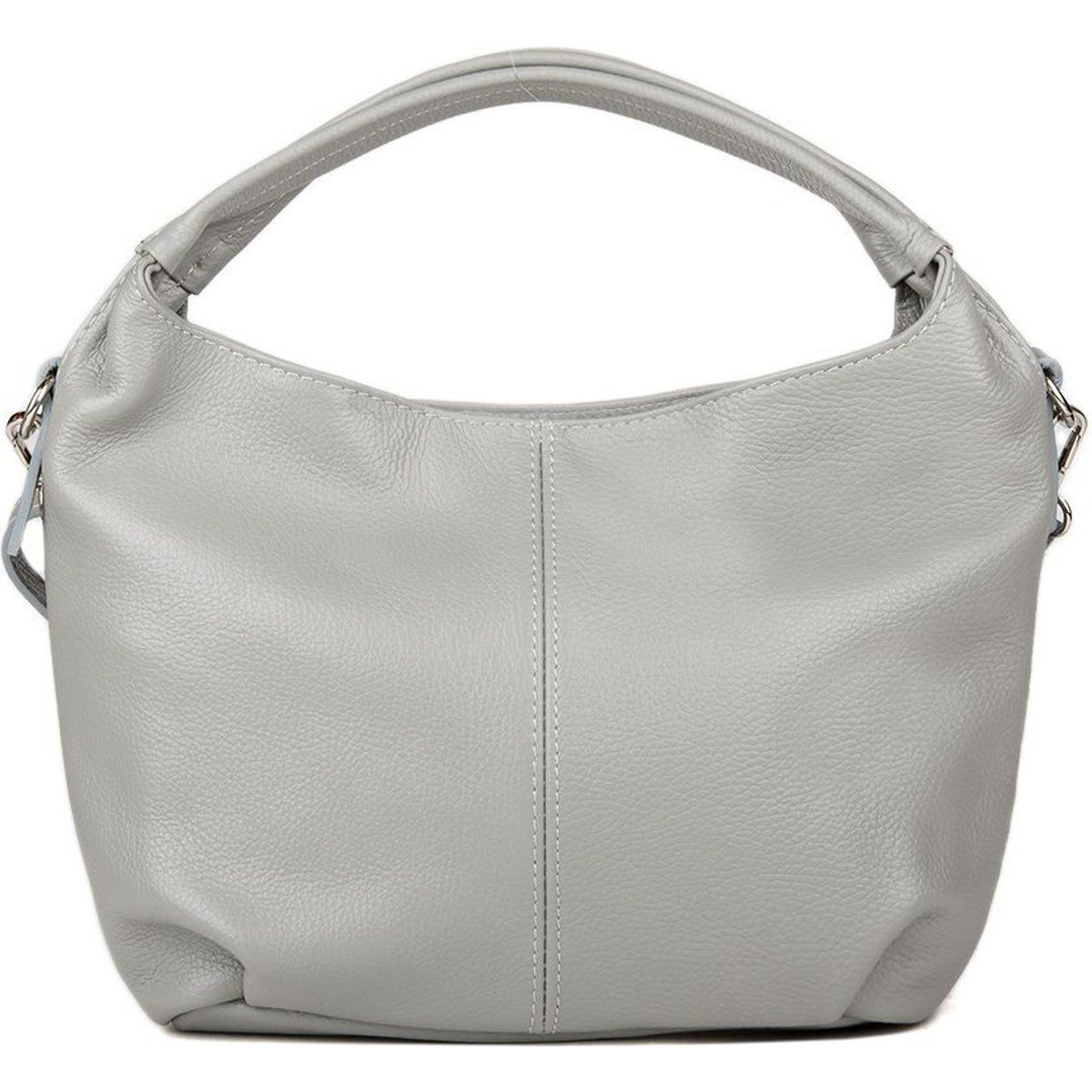 Weiche Schultertasche aus genarbtem Leder