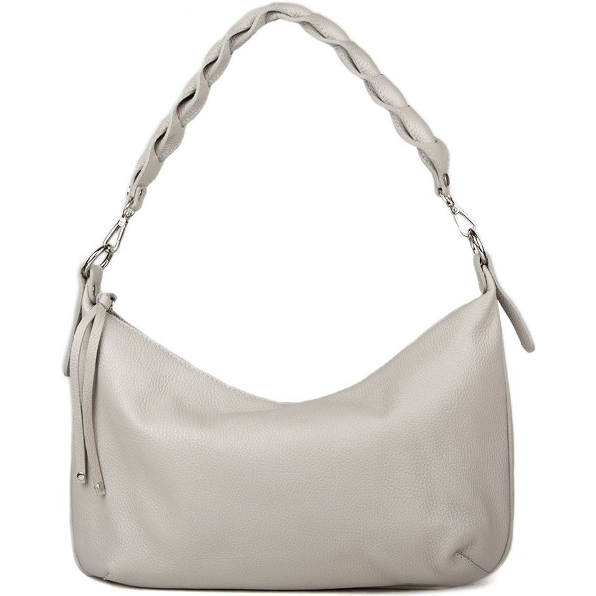 Weiche Hobo-Tasche mit geflochtenem Griff