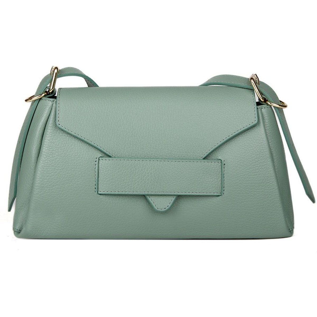 Elegante Strukturierte Lederhandtasche mit Umschlag