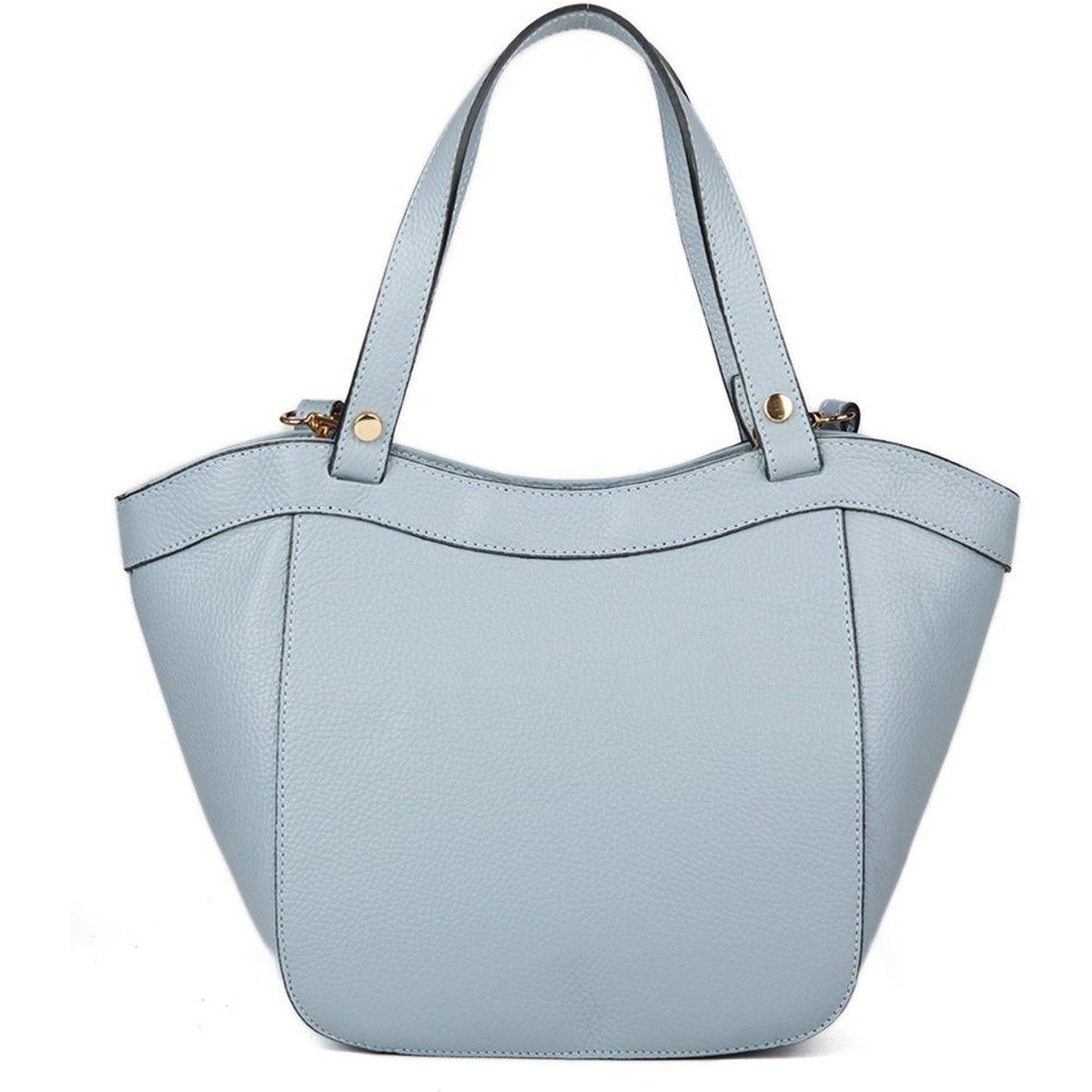 Geschwungene Schultertasche aus strukturiertem Leder