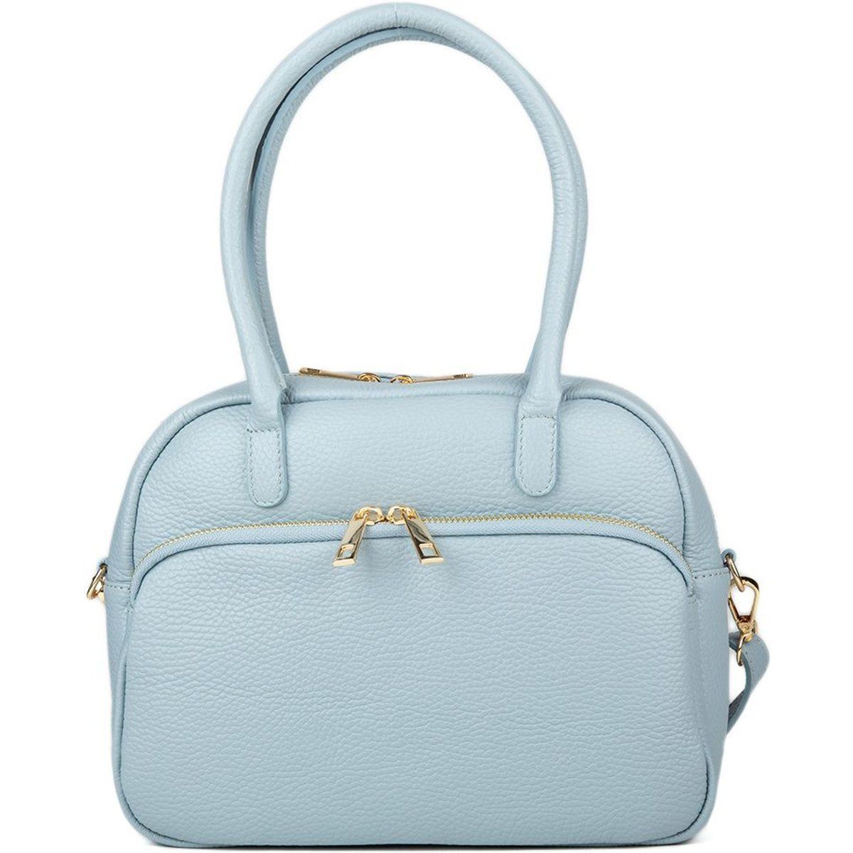 Henkeltasche aus genarbtem Leder
