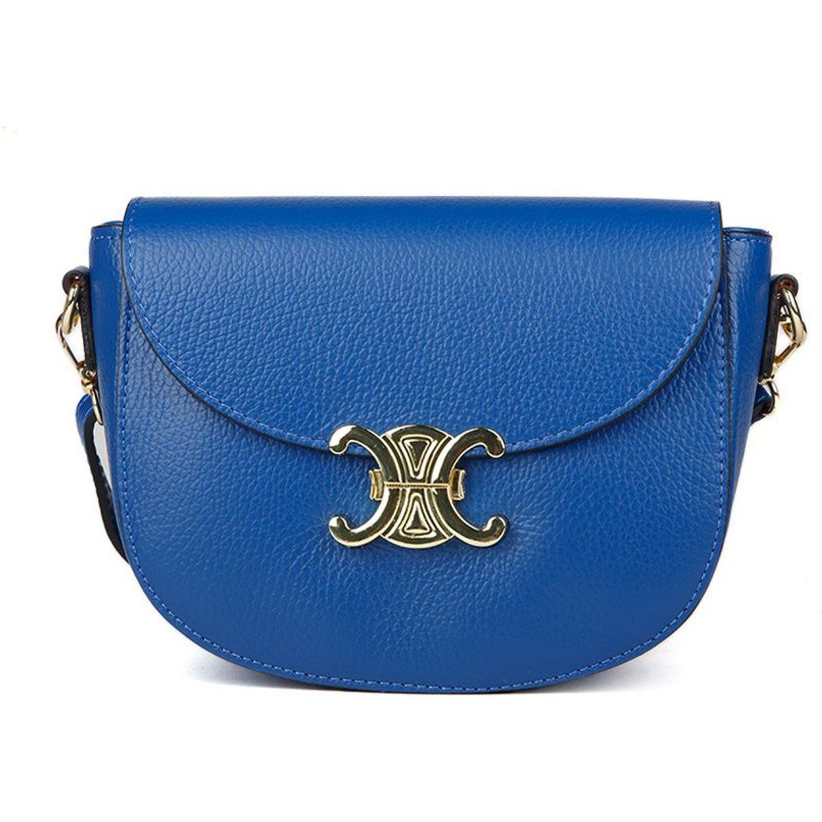 Elegante Satteltasche aus genarbtem Leder