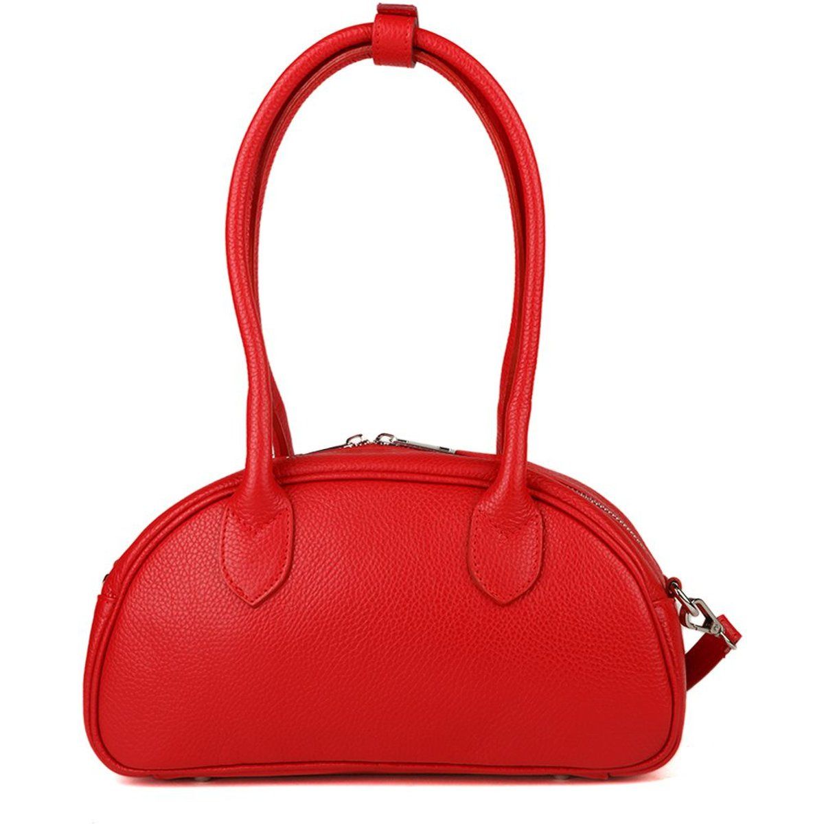 Elegante gewölbte Handtasche aus Leder