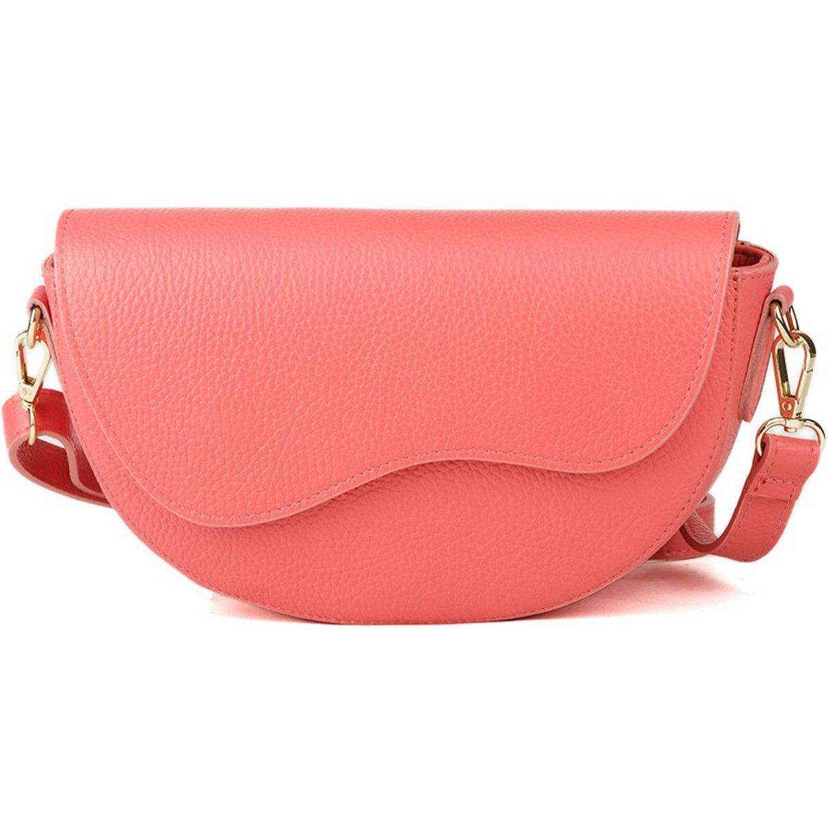 Satteltasche aus genarbtem Leder
