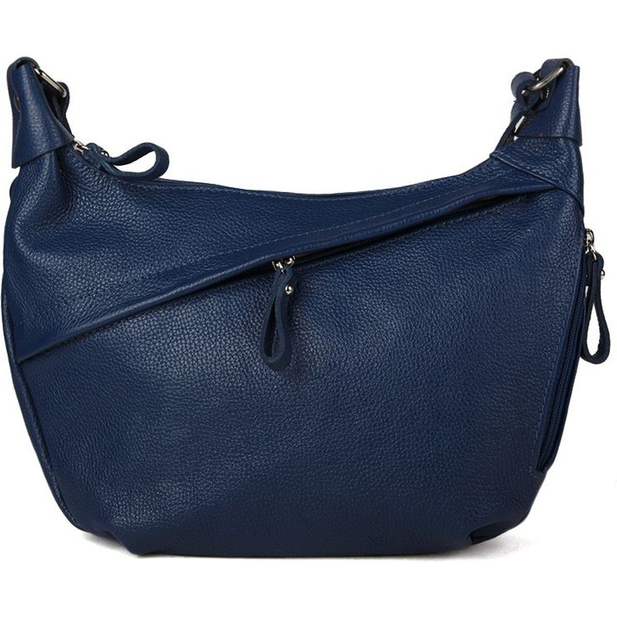 Weiche Hobo-Tasche aus genarbtem Leder