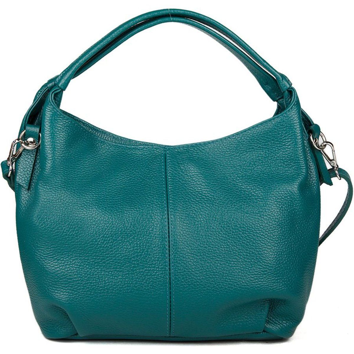 Hobo-Handtasche aus genarbtem Leder