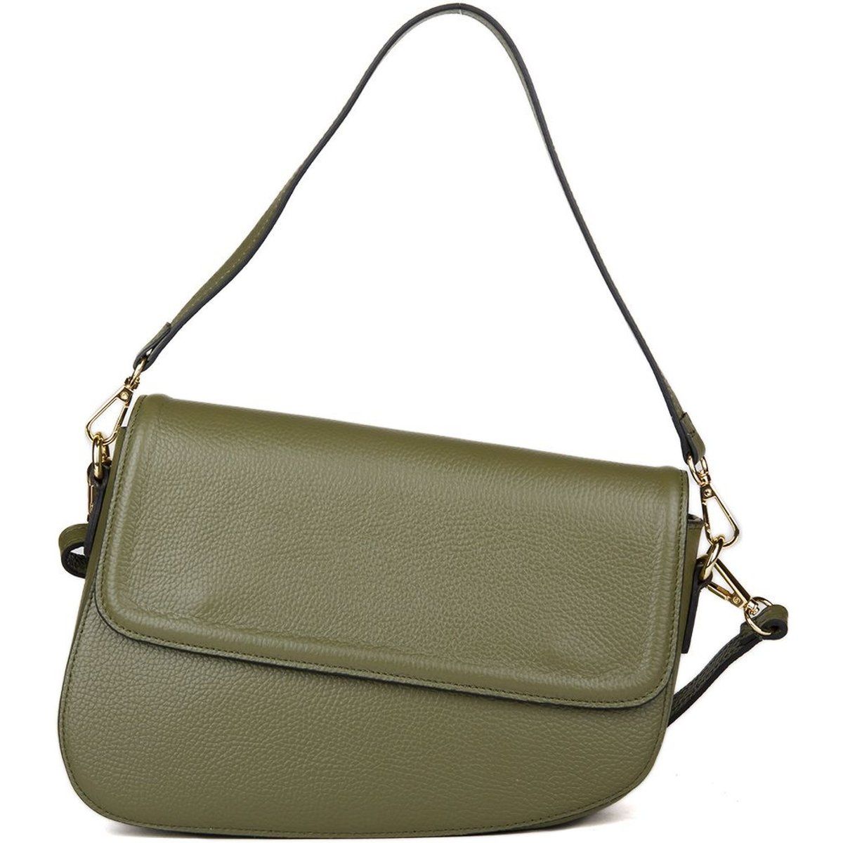Tasche mit asymmetrischer Klappe