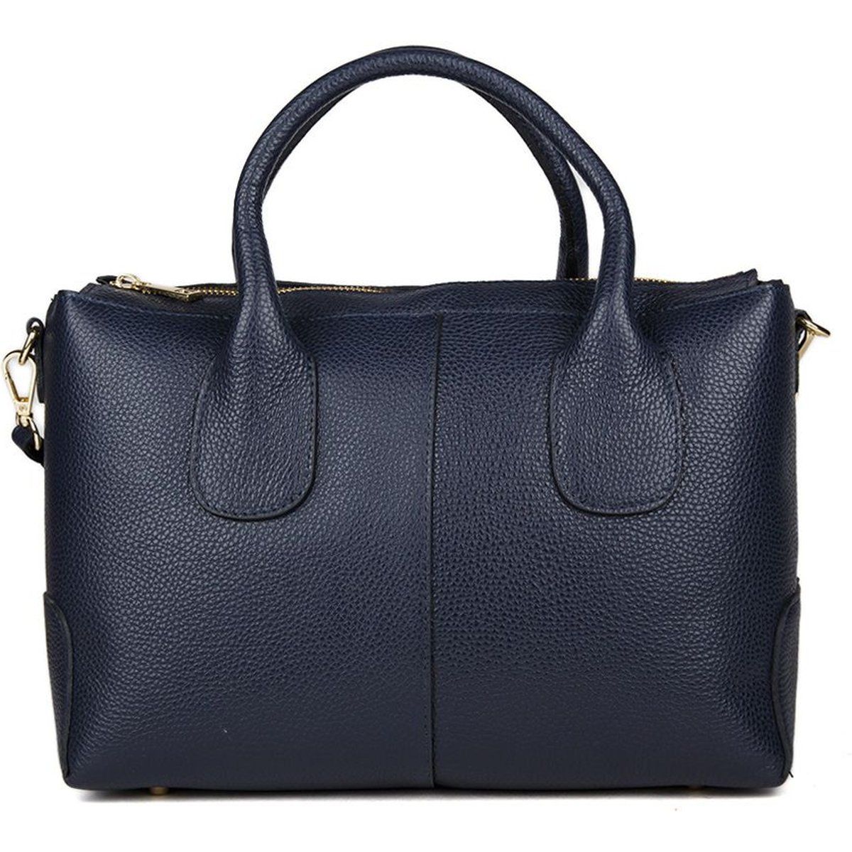 Elegante Henkeltasche aus genarbtem Leder