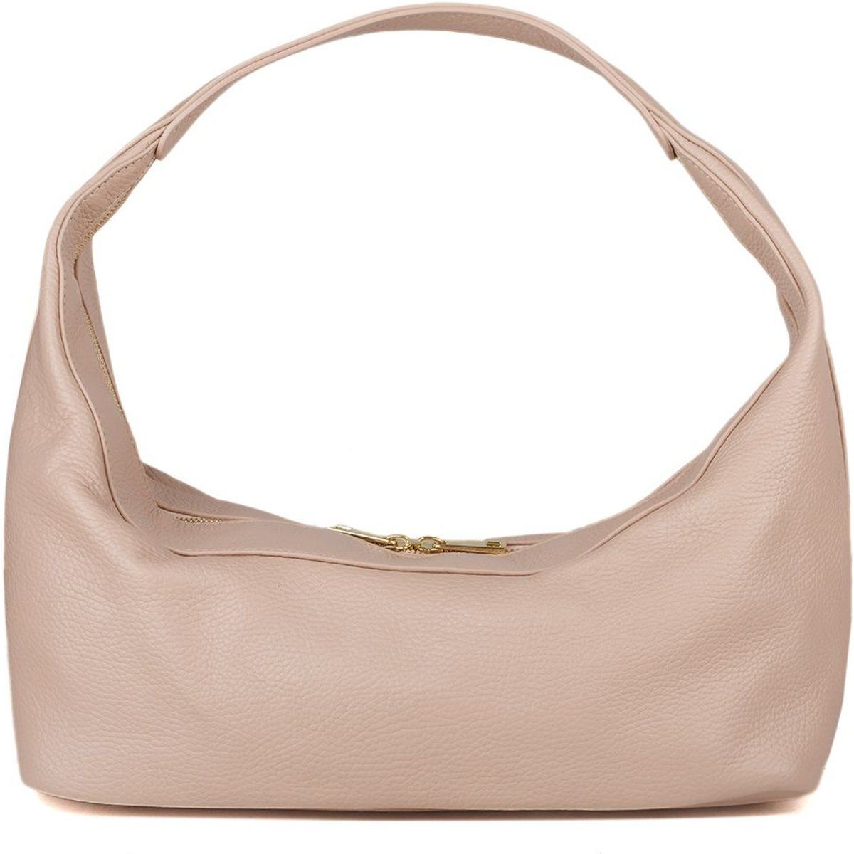 Minimalistische Hobo-Tasche aus genarbtem Leder