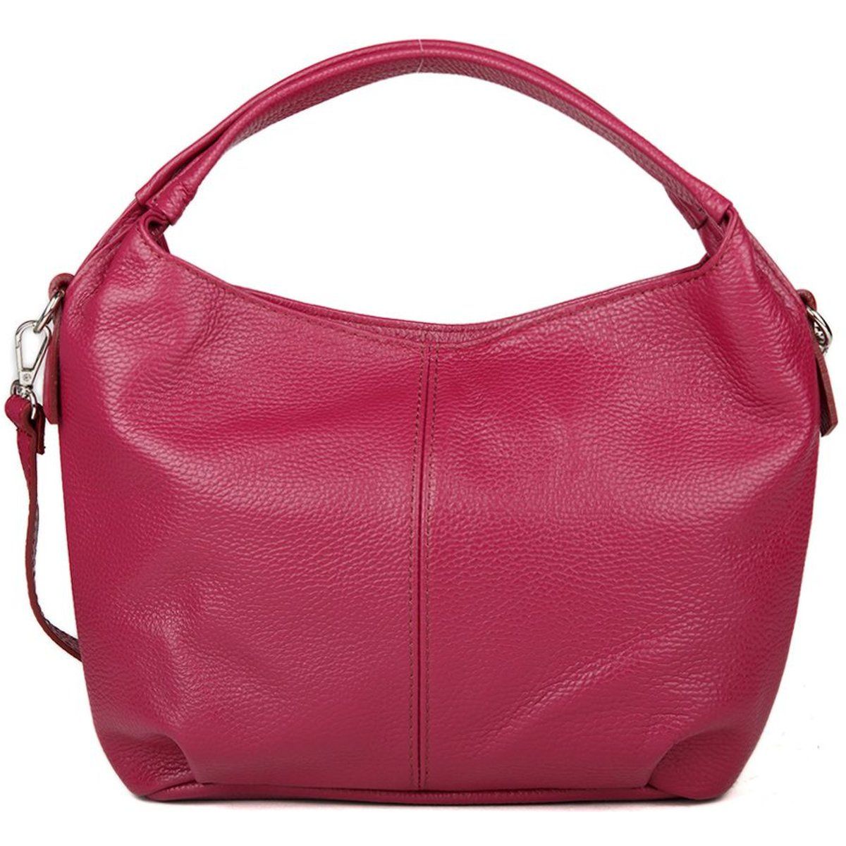 Hobo-Schultertasche aus genarbtem Leder