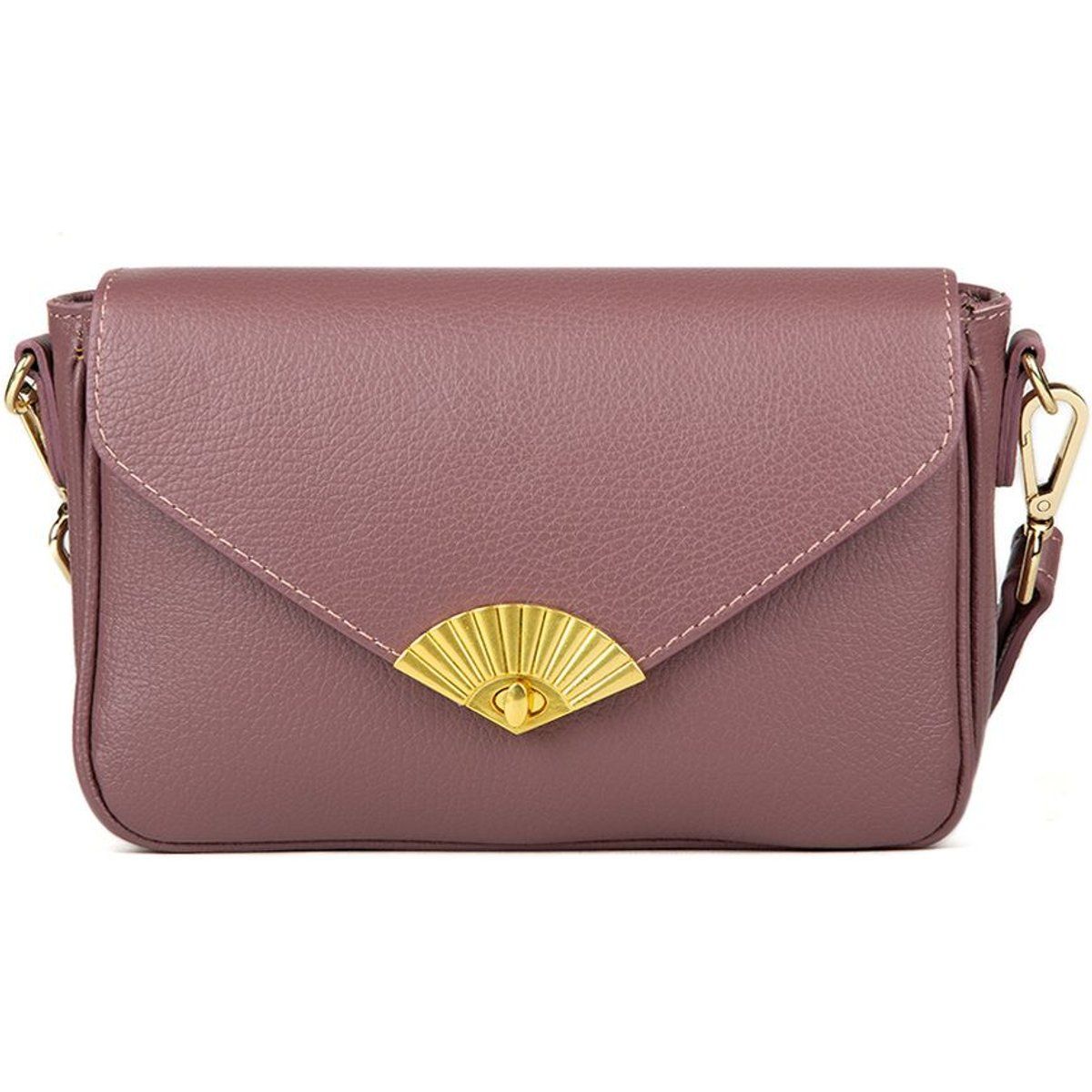 Elegante Kuvert-Tasche aus genarbtem Leder