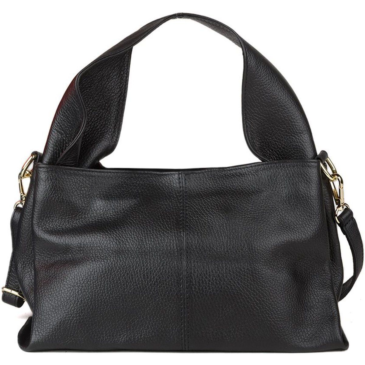 Strukturierte Leder-Hobo-Schultertasche