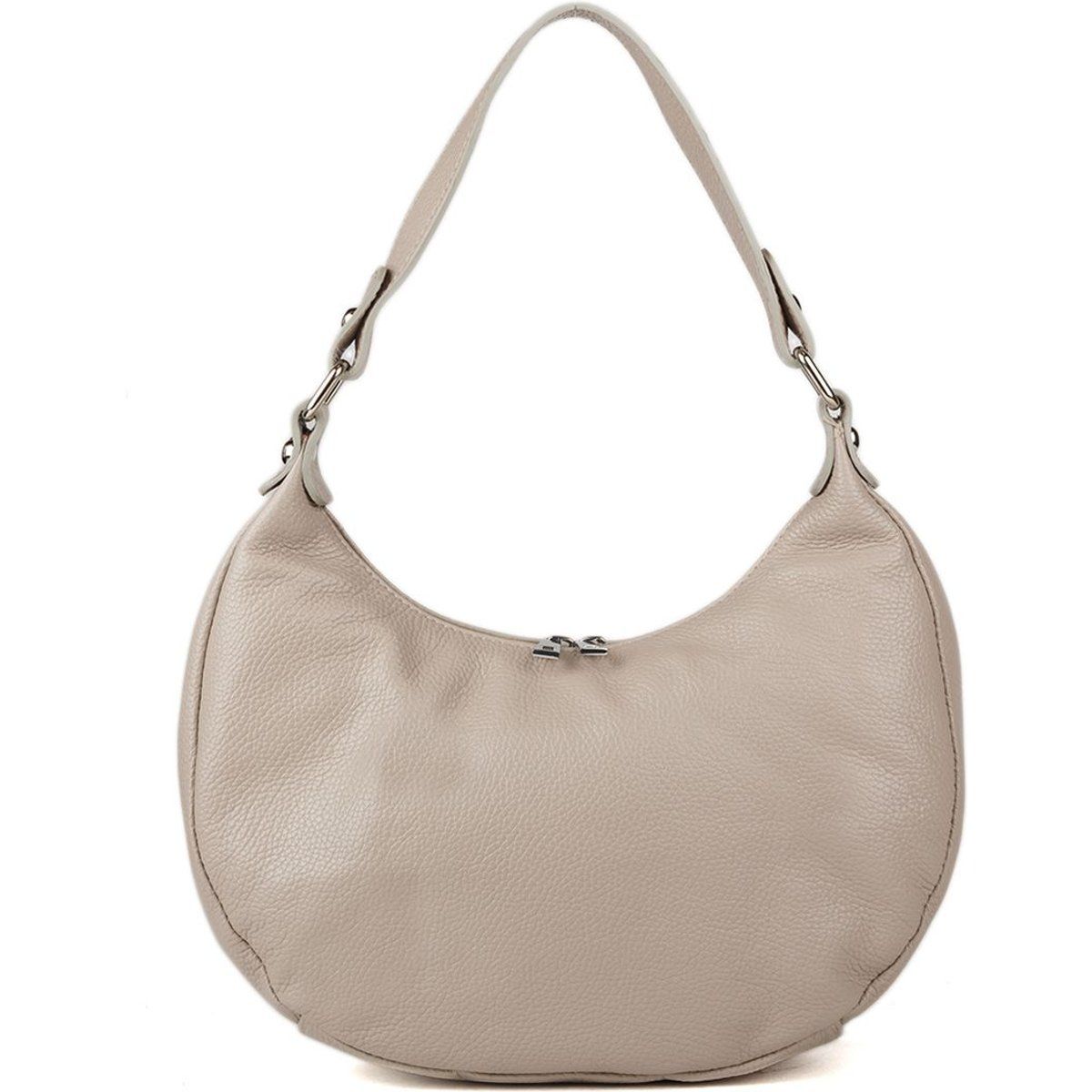 Elegante halbmondförmige Schultertasche aus Leder