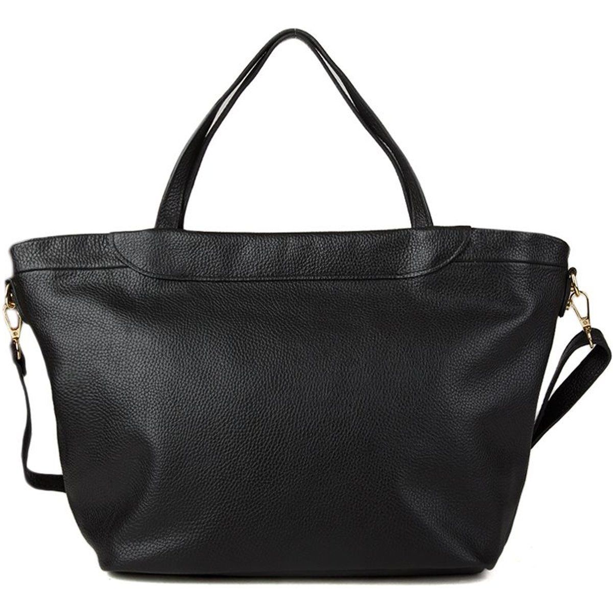 Genarbte Ledertasche mit vielseitigen Trägern