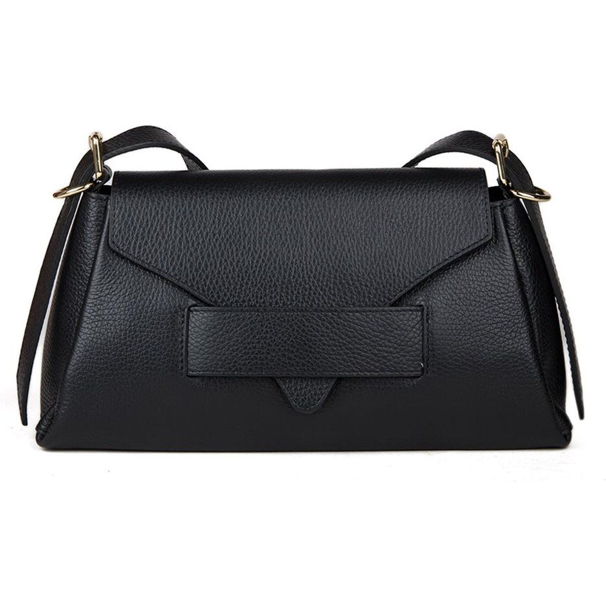 Geometrische Schultertasche aus Leder