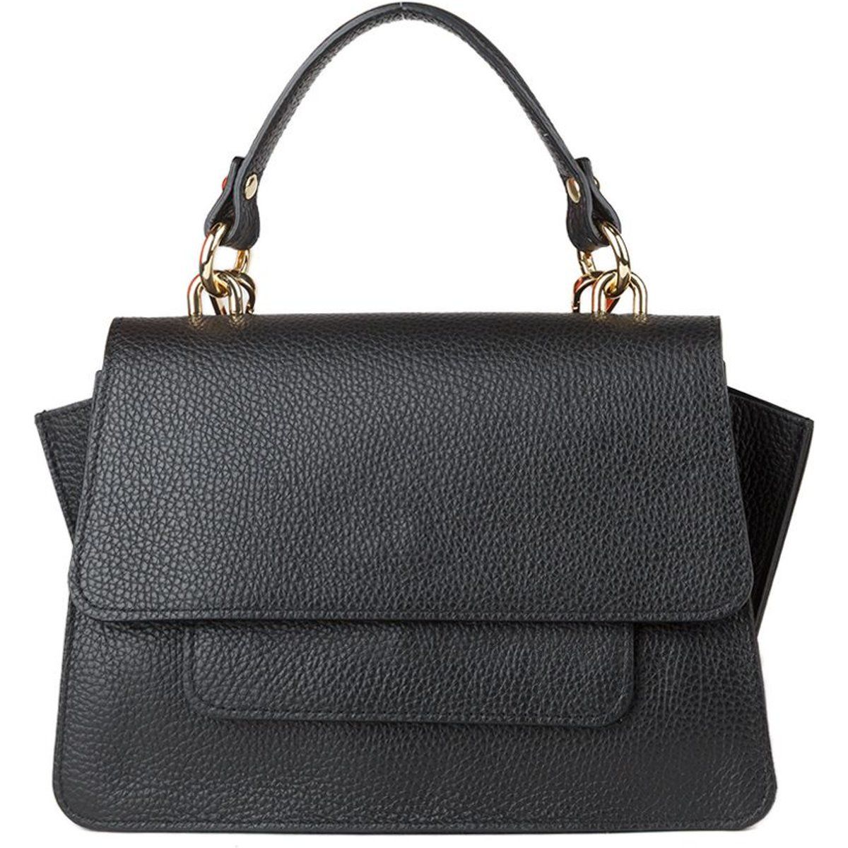 Strukturierte Handtasche aus genarbtem Leder