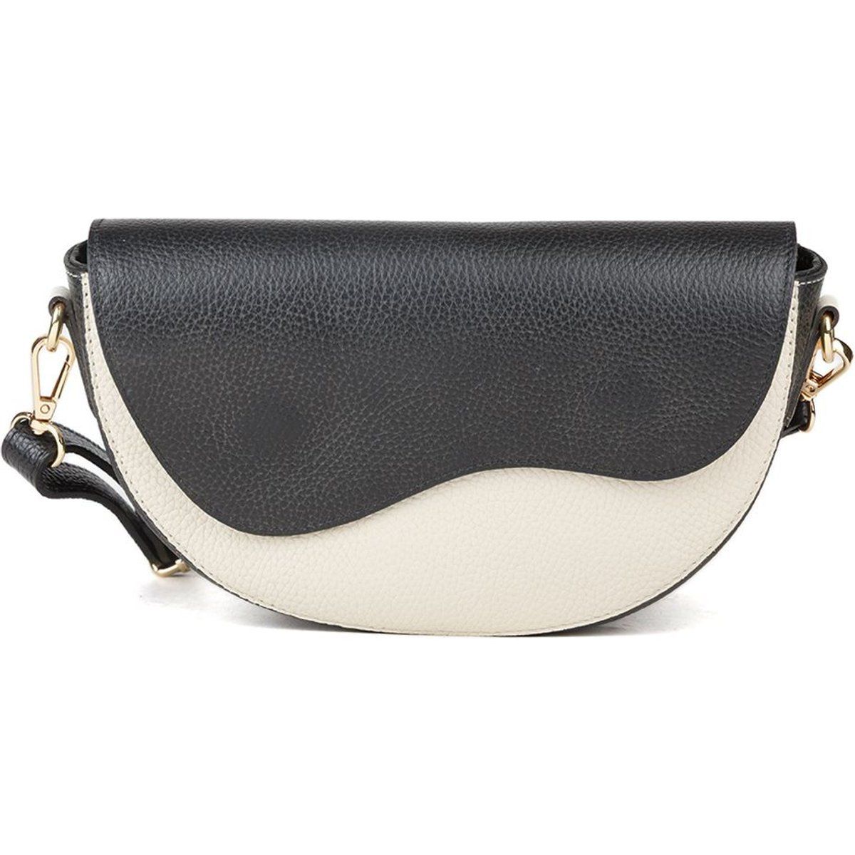 Elegante zweifarbige Half-Moon Tasche