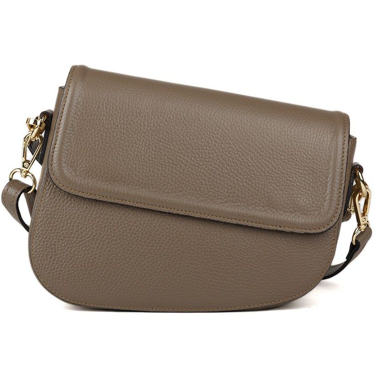 Elegante Satteltasche aus genarbtem Leder