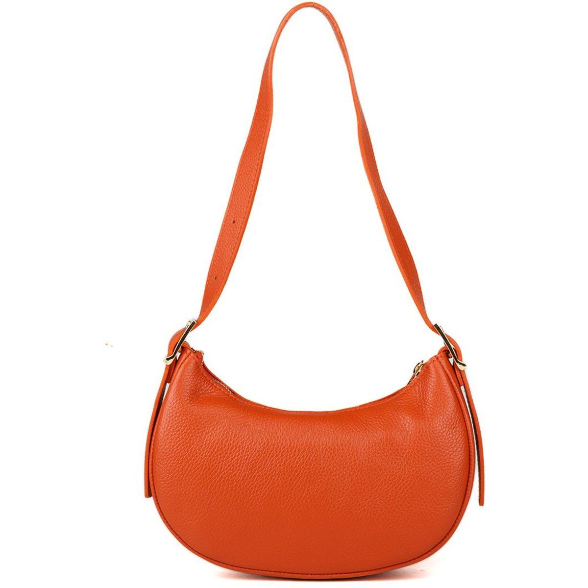 Halbmondförmige Schultertasche aus Leder